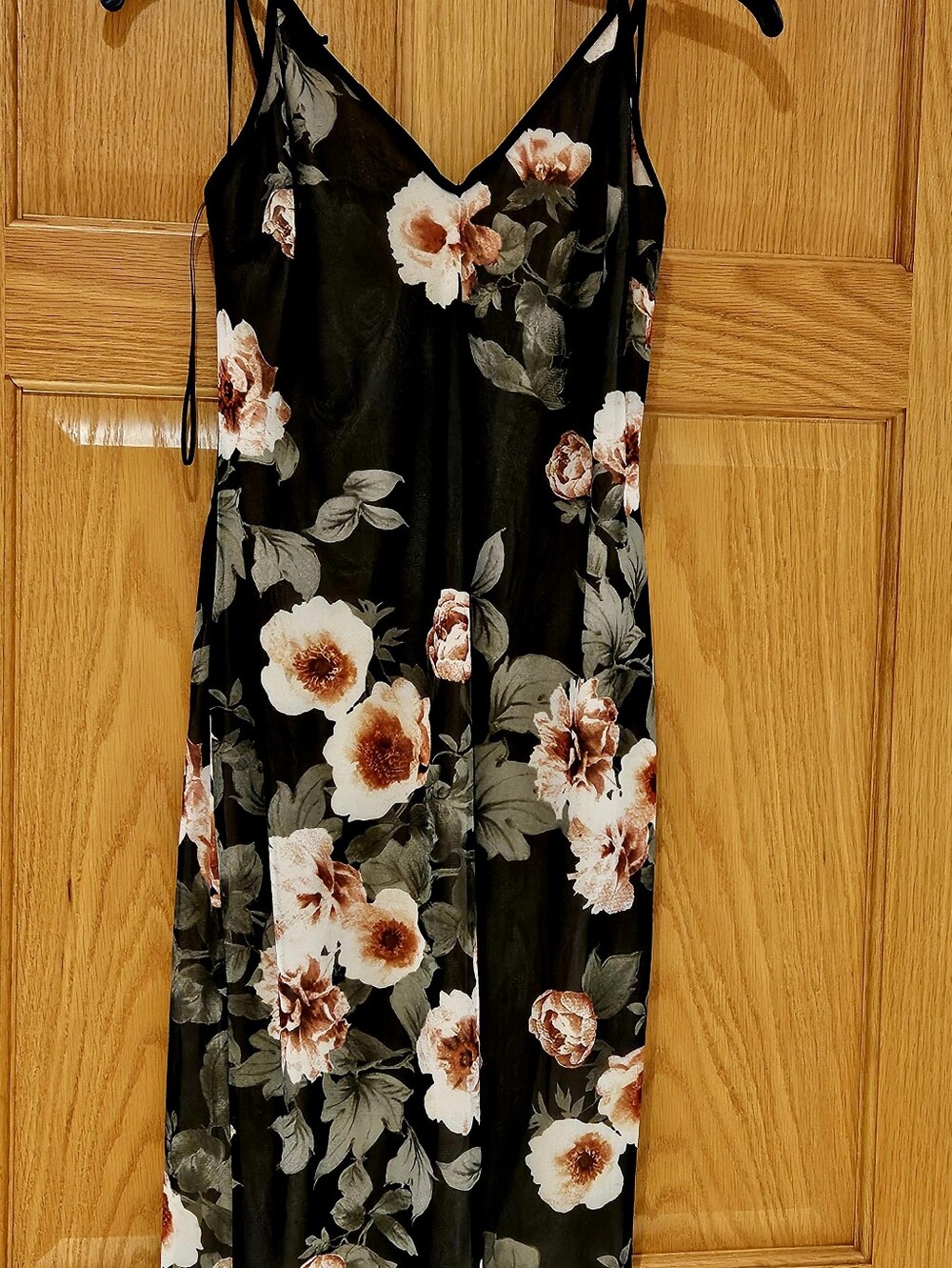 Guess Floral Mesh Overlay Midi Dress
